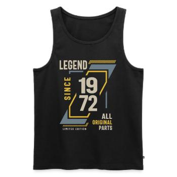 Legend Since 1972 51 birthday - Men's Premium Organic Tank Top - black - Front - Michal (187cm)