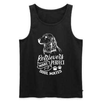 Retrievers are perfect soulmates dog - Men's Premium Organic Tank Top - black - Front - Michal (187cm)