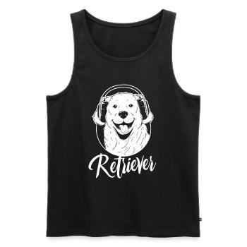 Retriever Chien de compagnie Dictons Retrievers - Débardeur bio Premium Homme - noir - Devant - Michal (187cm)