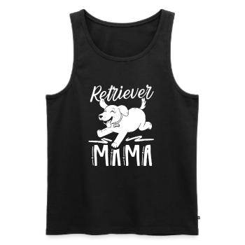 Retriever Maman Fille Pet Retrievers Chien - Débardeur bio Premium Homme - noir - Devant - Michal (187cm)