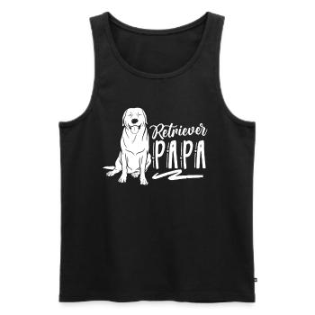 Retriever Papa Boy Type Retrievers Pet Dog - Débardeur bio Premium Homme - noir - Devant - Michal (187cm)