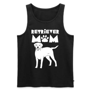 Retriever Maman Fille Retrievers Pet Dog - Débardeur bio Premium Homme - noir - Devant - Michal (187cm)