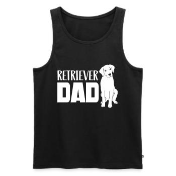 Retriever Papa Boy Type Chien Pet Retrievers - Débardeur bio Premium Homme - noir - Devant - AI Model Male 178 light (178cm)