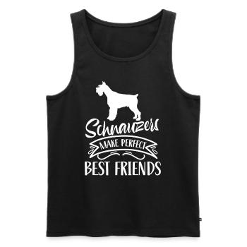Schnauzer Die Perfekten Besten Freunde Schnauzers - Männer Premium Bio Tank Top - Schwarz - Vorne - Michal (187cm)