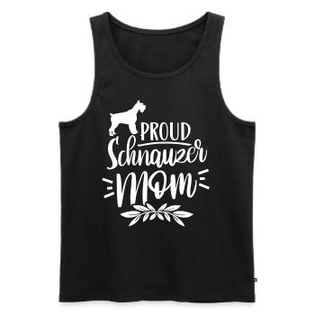 Stolze Schnauzer Mama Mädchen Hund Schnauzers - Männer Premium Bio Tank Top - Schwarz - Vorne - Michal (187cm)