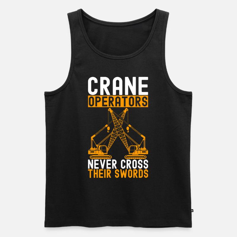 Kranführer Kranfahrer - Männer Premium Bio Tank Top - Schwarz