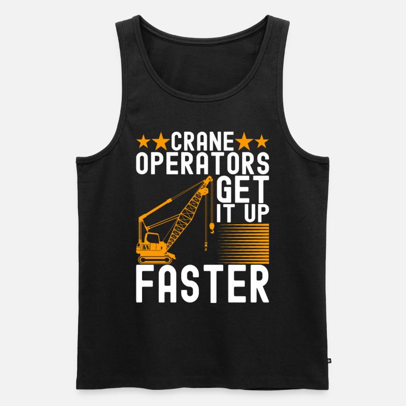 Kranführer Kranfahrer - Männer Premium Bio Tank Top - Schwarz