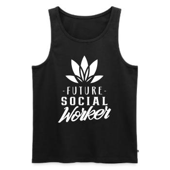 Future Social Worker Social Worker Profession - Men's Premium Organic Tank Top - black - Front - Michal (187cm)