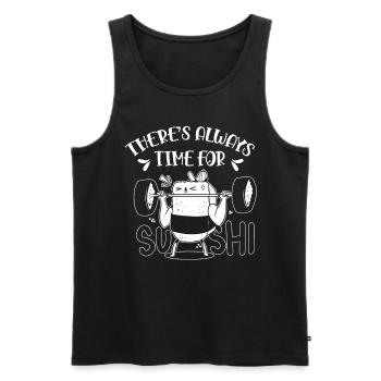 It's always time for sushi lovers food fan - Men's Premium Organic Tank Top - black - Front - AI Model Male 178 light (178cm)