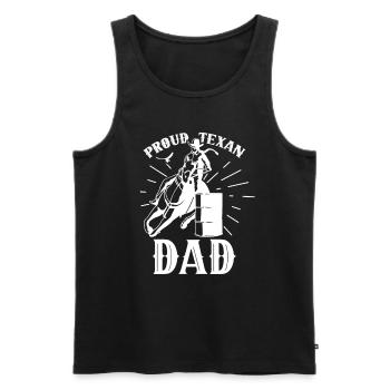 Stolzer Texanischer Vater Stolz Texas Texaner - Männer Premium Bio Tank Top - Schwarz - Vorne - AI Model Male 178 light (178cm)