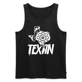 Texaner Sprüche Stolz Texas Texanisch - Männer Premium Bio Tank Top - Schwarz - Vorne - AI Model Male 178 light (178cm)