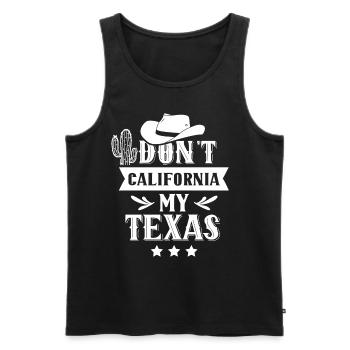 Kalifornien Texas Texanisch Sprüche Texaner Stolz - Männer Premium Bio Tank Top - Schwarz - Vorne - AI Model Male 178 light (178cm)