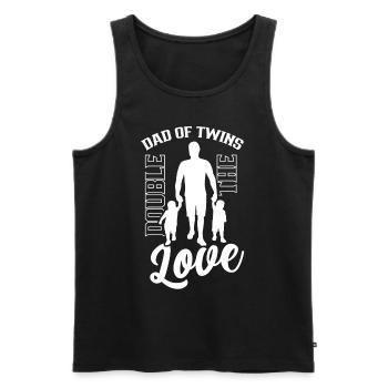 Vater Von Zwillingen Doppelte Liebe Zwilling - Männer Premium Bio Tank Top - Schwarz - Vorne - Michal (187cm)