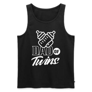 Vater Von Zwillingen Zwilling Zwillinge Humor - Männer Premium Bio Tank Top - Schwarz - Vorne - AI Model Male 178 light (178cm)