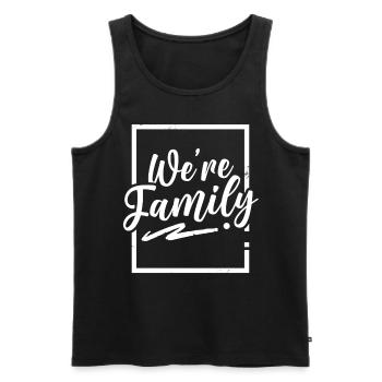 Nous sommes une famille de parents de réunion de famille - Débardeur bio Premium Homme - noir - Devant - AI Model Male 178 light (178cm)