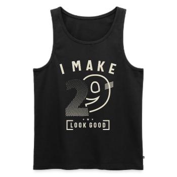 I Make 29 Birthday 29 Years Old - Men's Premium Organic Tank Top - black - Front - AI Model Male 178 light (178cm)