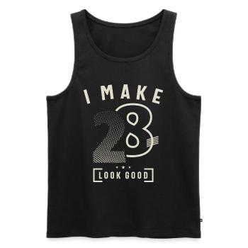 I Make 28 Birthday 28 Years Old - Men's Premium Organic Tank Top - black - Front - Michal (187cm)