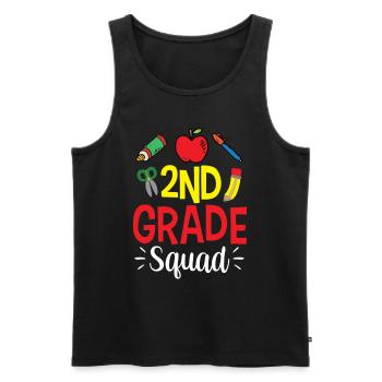 Second Grade Team Second Class Teachers - Men's Premium Organic Tank Top - black - Front - AI Model Male 178 light (178cm)
