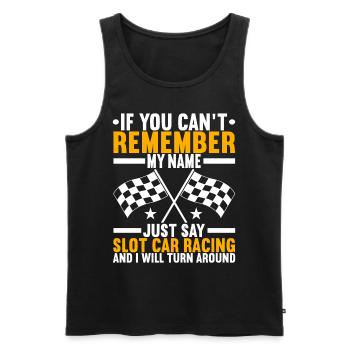 Slotcar Slotracing - Männer Premium Bio Tank Top - Schwarz - Vorne - Michal (187cm)