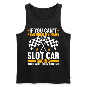 Slotcar Slotracing - Männer Premium Bio Tank Top - Schwarz - Vorne - Michal (187cm)