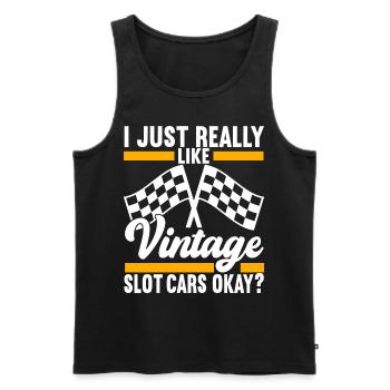 Slotcar Slotracing - Männer Premium Bio Tank Top - Schwarz - Vorne - Michal (187cm)