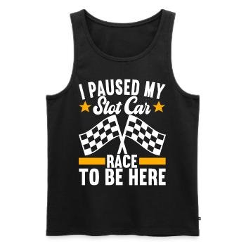 Slotcar Slotracing - Männer Premium Bio Tank Top - Schwarz - Vorne - Michal (187cm)