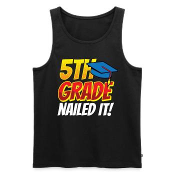 5th grade completed fifth grade school fifth - Men's Premium Organic Tank Top - black - Front - AI Model Male 178 light (178cm)