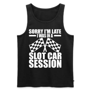 Slotcar Slotracing - Männer Premium Bio Tank Top - Schwarz - Vorne - Michal (187cm)