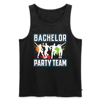 Bachelor Party Team Bachelor Bride - Men's Premium Organic Tank Top - black - Front - AI Model Male 178 light (178cm)