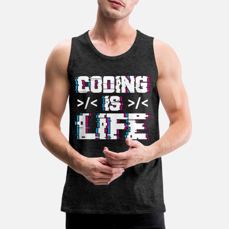 Le codage est un code de codeur programmeur de vie Débardeur bio Premium Homme