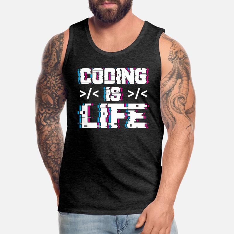 Le codage est un code de codeur programmeur de vie Débardeur bio Premium Homme