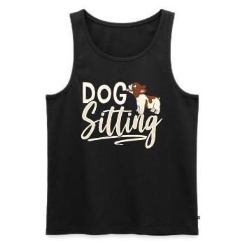 Hundesitting Dog Sitting Hundesitter Hund - Männer Premium Bio Tank Top - Schwarz - Vorne - Michal (187cm)