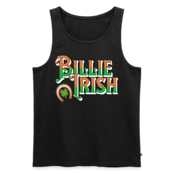 Billie Irish - St. Patricks Day - Paddy's Day - Männer Premium Bio Tank Top - Schwarz - Vorne - Michal (187cm)