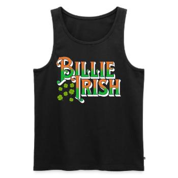 Billie Irish - St. Patricks Day - Paddy's Day - Männer Premium Bio Tank Top - Schwarz - Vorne - Michal (187cm)