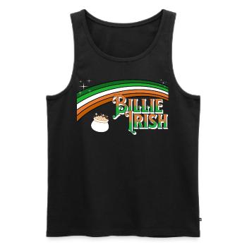 Billie Irish - St. Patricks Day - Paddy's Day - Männer Premium Bio Tank Top - Schwarz - Vorne - Michal (187cm)
