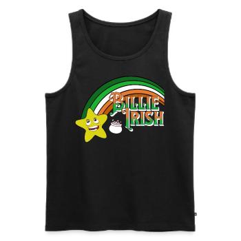 Billie Irish - St. Patricks Day - Paddy's Day - Männer Premium Bio Tank Top - Schwarz - Vorne - Michal (187cm)