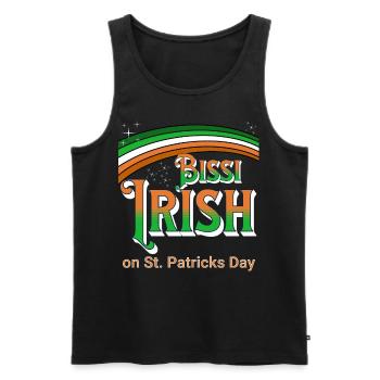 Bissi Irish - on St.Patrick's Day! - Men's Premium Organic Tank Top - black - Front - AI Model Male 178 light (178cm)