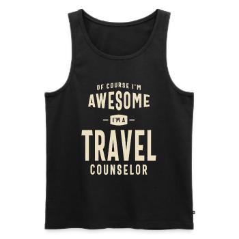 Travel Counselor Job Title Profession - Men's Premium Organic Tank Top - black - Front - Michal (187cm)