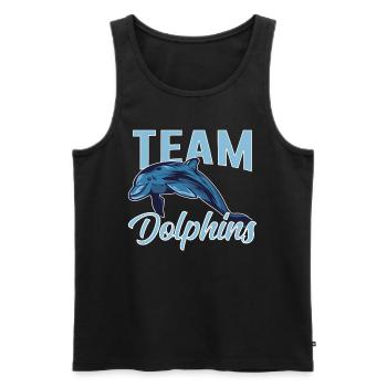 Team Dolphins Dolphins Dolphin Dolphin Lovers - Men's Premium Organic Tank Top - black - Front - AI Model Male 178 light (178cm)