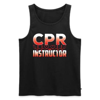 Erste Hilfe Kurs Leiter Sofortmaßnahmen Lehrer - Männer Premium Bio Tank Top - Schwarz - Vorne - AI Model Male 178 light (178cm)