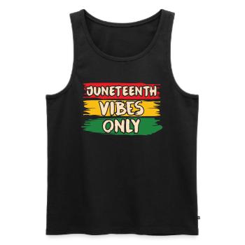 Only Juneteenth Vibes Black 1865 African American - Men's Premium Organic Tank Top - black - Front - Michal (187cm)