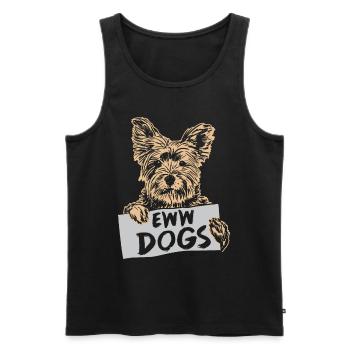 yuck dogs cute cat pet cat lover - Men's Premium Organic Tank Top - black - Front - AI Model Male 178 light (178cm)