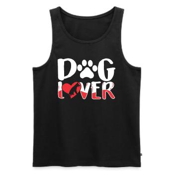 Amoureux des chiens Chiot animal amoureux des chiens Dictons - Débardeur bio Premium Homme - noir - Devant - Michal (187cm)