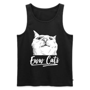 Yuck Cats Dog Lover Puppy Dicton Animal - Débardeur bio Premium Homme - noir - Devant - AI Model Male 178 light (178cm)