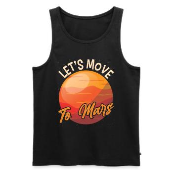 Departure to Mars Space Planet Astronaut - Men's Premium Organic Tank Top - black - Front - AI Model Male 178 light (178cm)