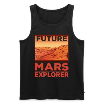 Future Mars Explorers Astronaut Planet - Débardeur bio Premium Homme - noir - Devant - Michal (187cm)