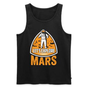 Erforschen Wir Den Mars Planet Astronaut Weltraum - Männer Premium Bio Tank Top - Schwarz - Vorne - Michal (187cm)