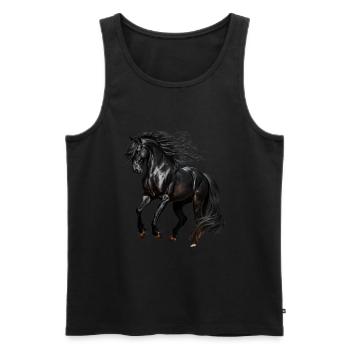 Beau design de cheval pour les filles - Débardeur bio Premium Homme - noir - Devant - Michal (187cm)