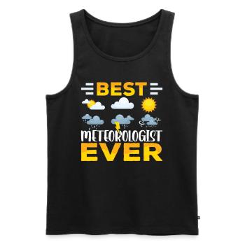 Bester Meteorologe Überhaupt Meteorologie Beruf - Männer Premium Bio Tank Top - Schwarz - Vorne - AI Model Male 178 light (178cm)