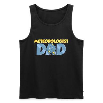 Météorologue Papa Météorologie - Débardeur bio Premium Homme - noir - Devant - Michal (187cm)